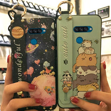 Load image into Gallery viewer, Shockproof Phone Case For LG K50S Wristband  Lanyard Silicone Anti-dust Phone Holder Waterproof Dirt-resistant Back Cover TPU
