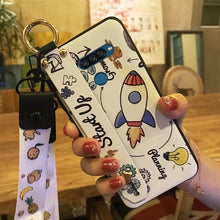 Load image into Gallery viewer, Shockproof Phone Case For LG K50S Wristband  Lanyard Silicone Anti-dust Phone Holder Waterproof Dirt-resistant Back Cover TPU
