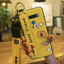 Load image into Gallery viewer, Shockproof Phone Case For LG K50S Wristband  Lanyard Silicone Anti-dust Phone Holder Waterproof Dirt-resistant Back Cover TPU
