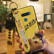Load image into Gallery viewer, Shockproof Phone Case For LG K50S Wristband  Lanyard Silicone Anti-dust Phone Holder Waterproof Dirt-resistant Back Cover TPU
