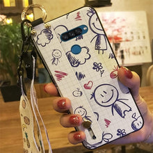 Load image into Gallery viewer, Shockproof Phone Case For LG K50S Wristband  Lanyard Silicone Anti-dust Phone Holder Waterproof Dirt-resistant Back Cover TPU
