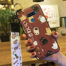 Load image into Gallery viewer, Shockproof Phone Case For LG K50S Wristband  Lanyard Silicone Anti-dust Phone Holder Waterproof Dirt-resistant Back Cover TPU
