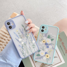 Load image into Gallery viewer, Luxury 3D Relief Flower Case For iPhone 11 Pro Max X XR XS Max 7 8 Plus SE2020 Soft Bumper Transparent Matte PC Back Cover
