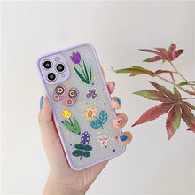 Load image into Gallery viewer, Luxury 3D Relief Flower Case For iPhone 11 Pro Max X XR XS Max 7 8 Plus SE2020 Soft Bumper Transparent Matte PC Back Cover
