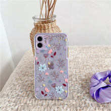 Load image into Gallery viewer, Luxury 3D Relief Flower Case For iPhone 11 Pro Max X XR XS Max 7 8 Plus SE2020 Soft Bumper Transparent Matte PC Back Cover
