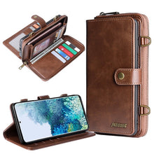 Load image into Gallery viewer, Detachable wallet backpack Leather phone case for Samsung Galaxy M21 A20E A40 A50 A51 A70 A71 S8 S9 S10 S20 S20Plus Note20 Ultra
